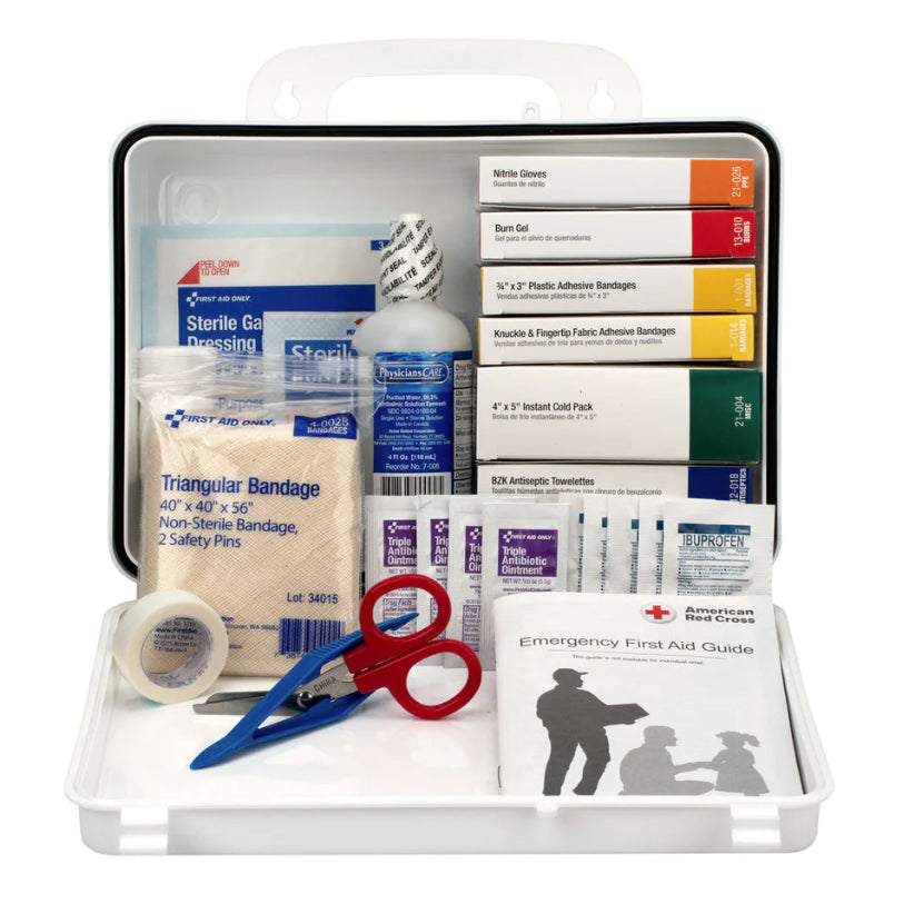 25 Person Vehicle First Aid Kit, Plastic Case - Set of 3