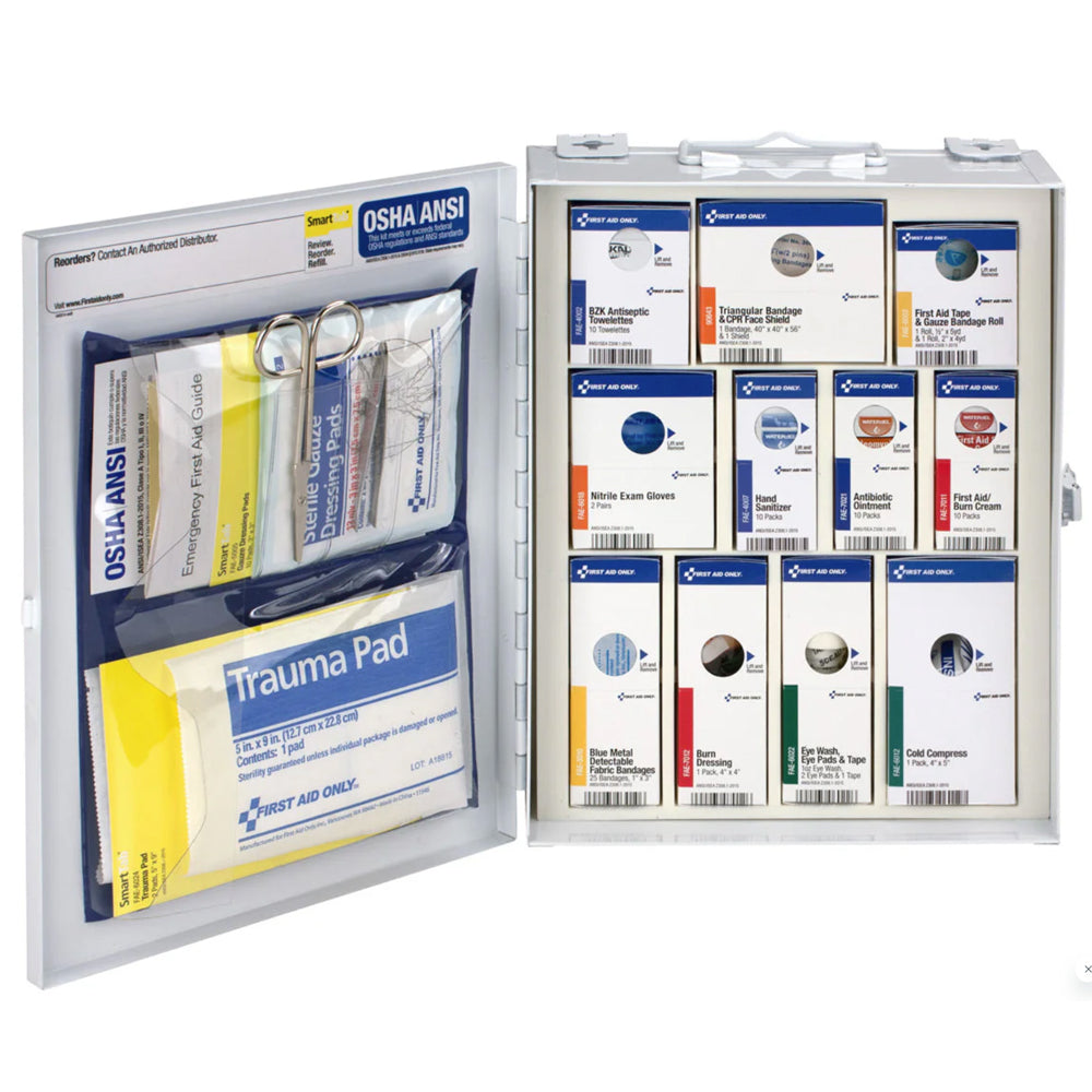 25 Person Medium Metal SmartCompliance First Aid Food Service Cabinet without OTC Medications