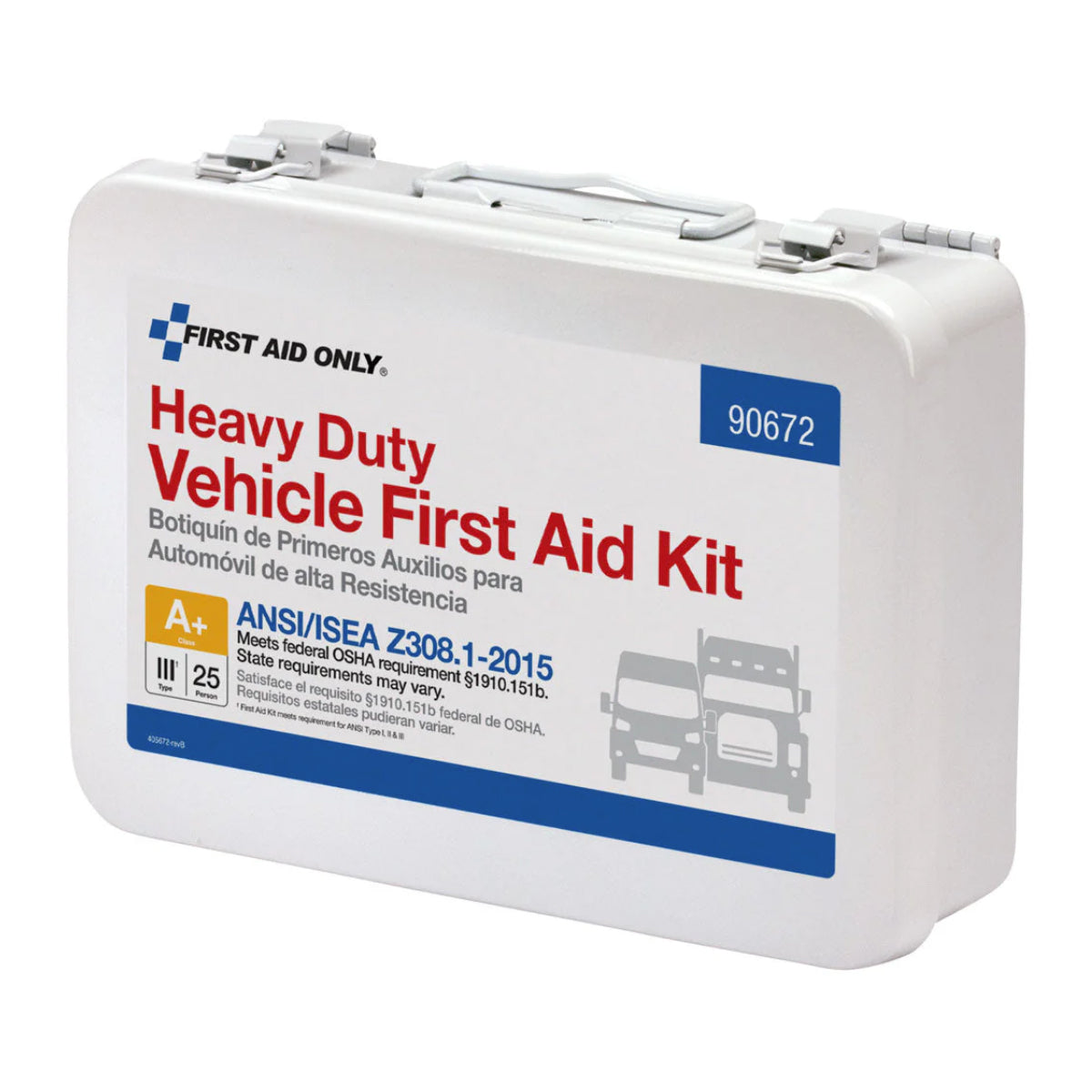 25 Person Vehicle ANSI A First Aid Kit - ANSI 2015 Compliant - Metal Case