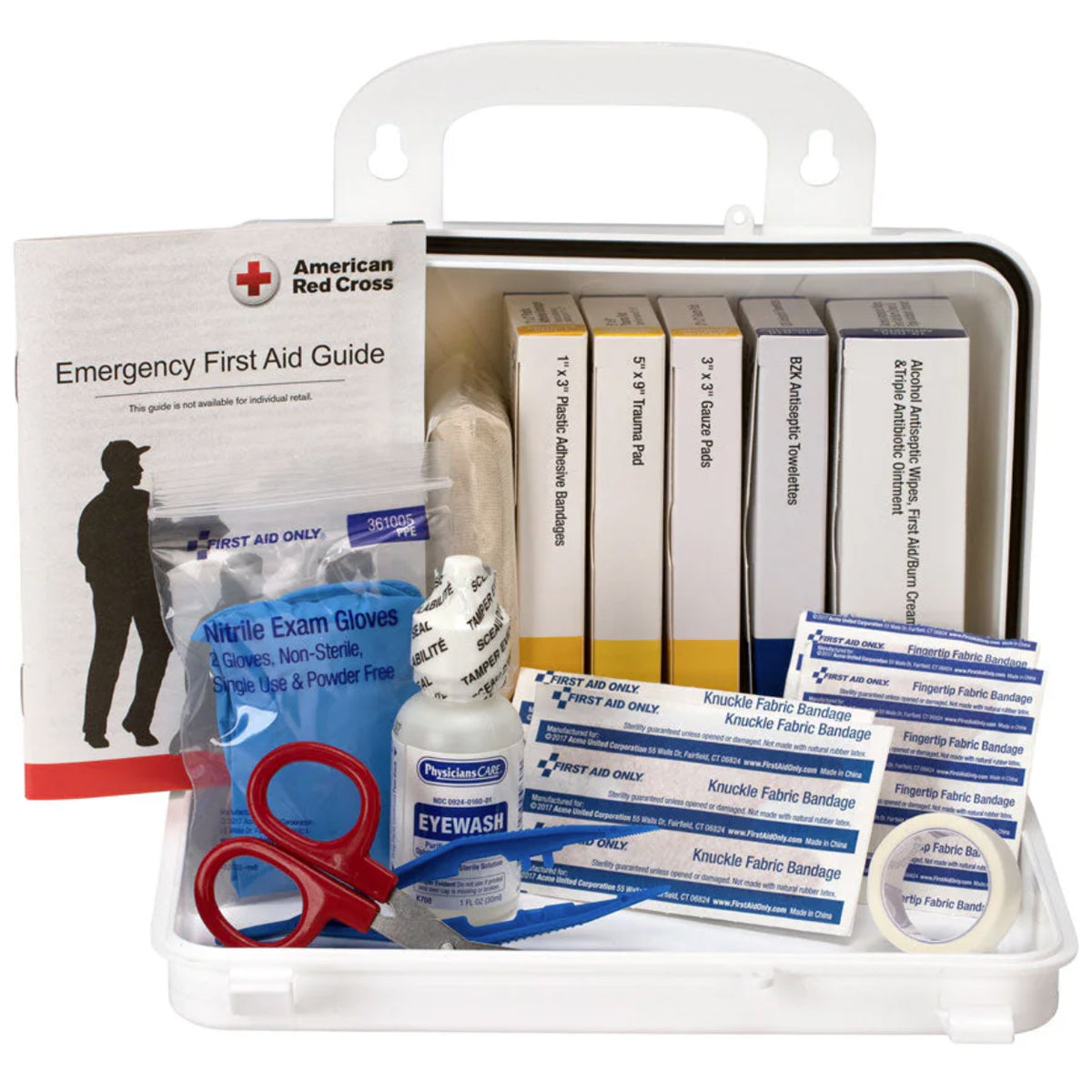 10-Person Plastic Light Duty Vehicle First Aid Kit, OSHA Compliant - Set of 6