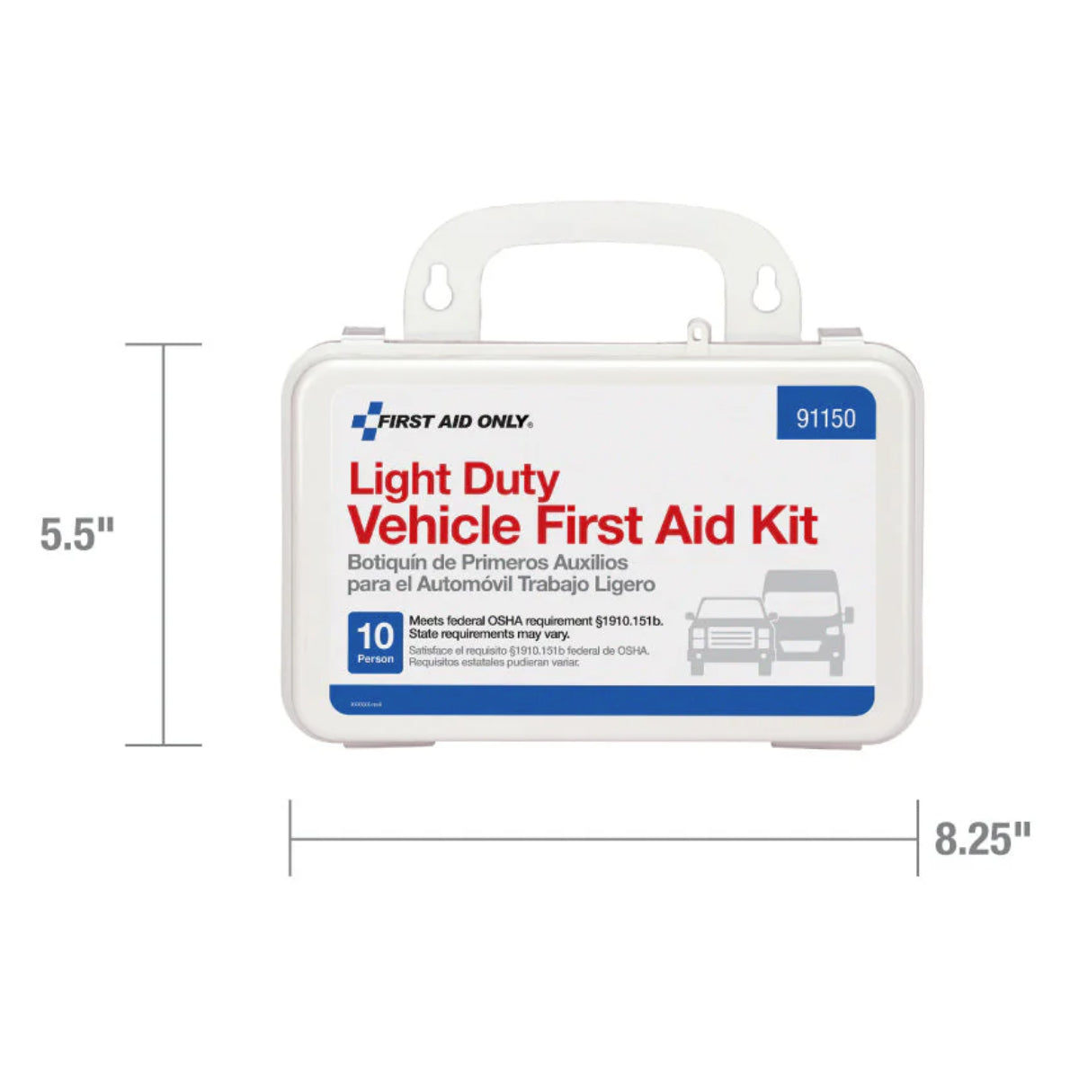 10-Person Plastic Light Duty Vehicle First Aid Kit, OSHA Compliant - Set of 6