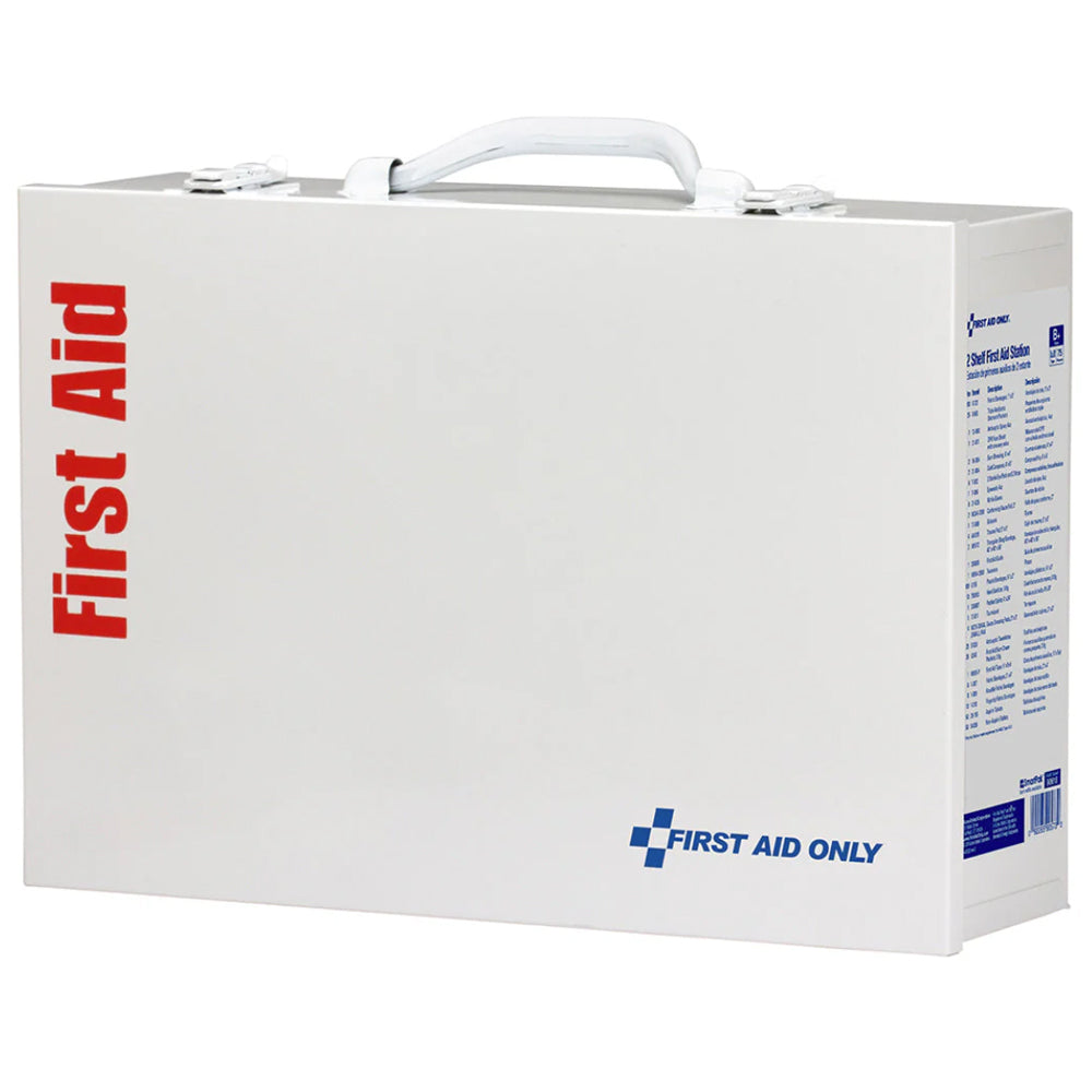 75 Person ANSI B 2 Shelf First Aid Cabinet, ANSI 2021 Compliant