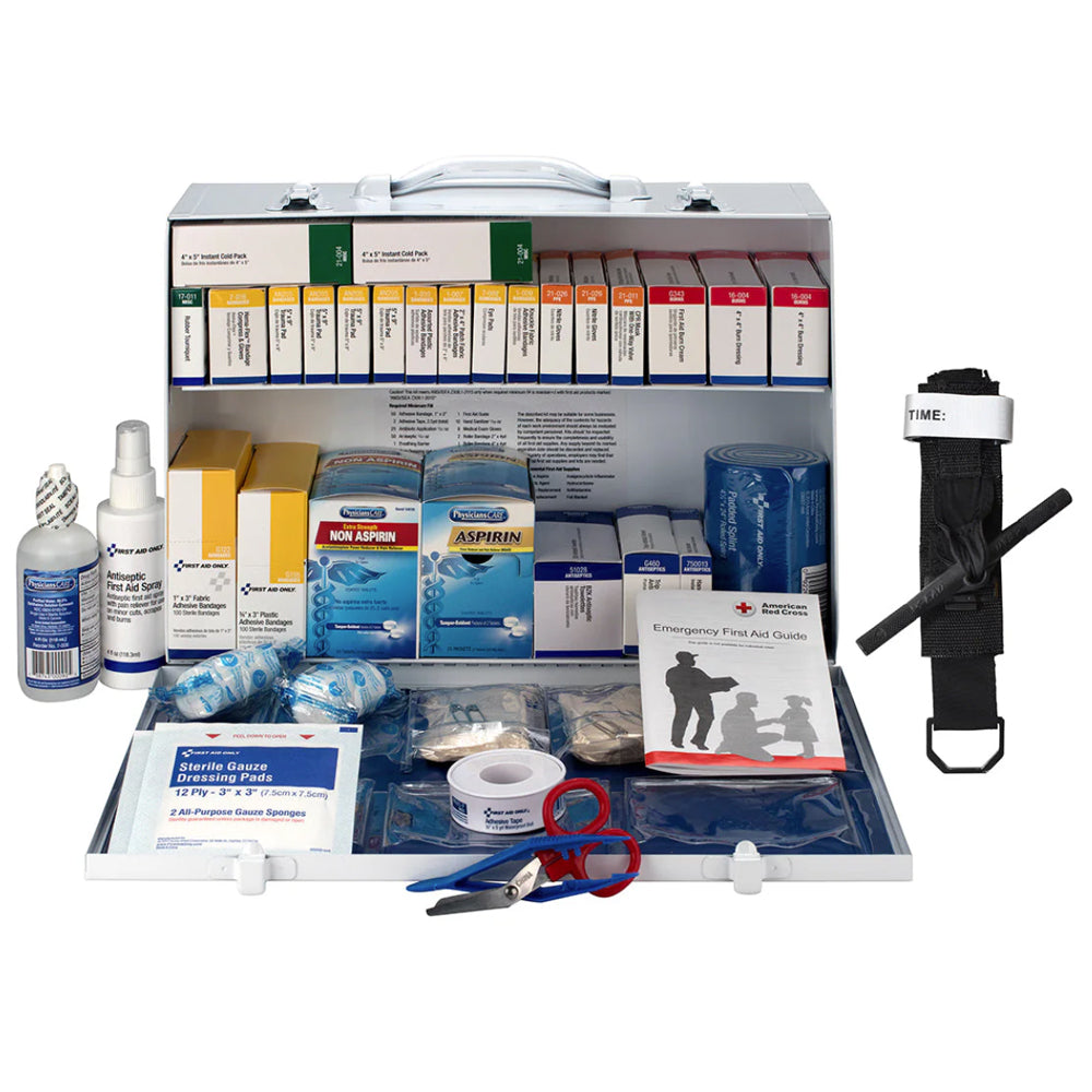 75 Person ANSI B 2 Shelf First Aid Cabinet, ANSI 2021 Compliant