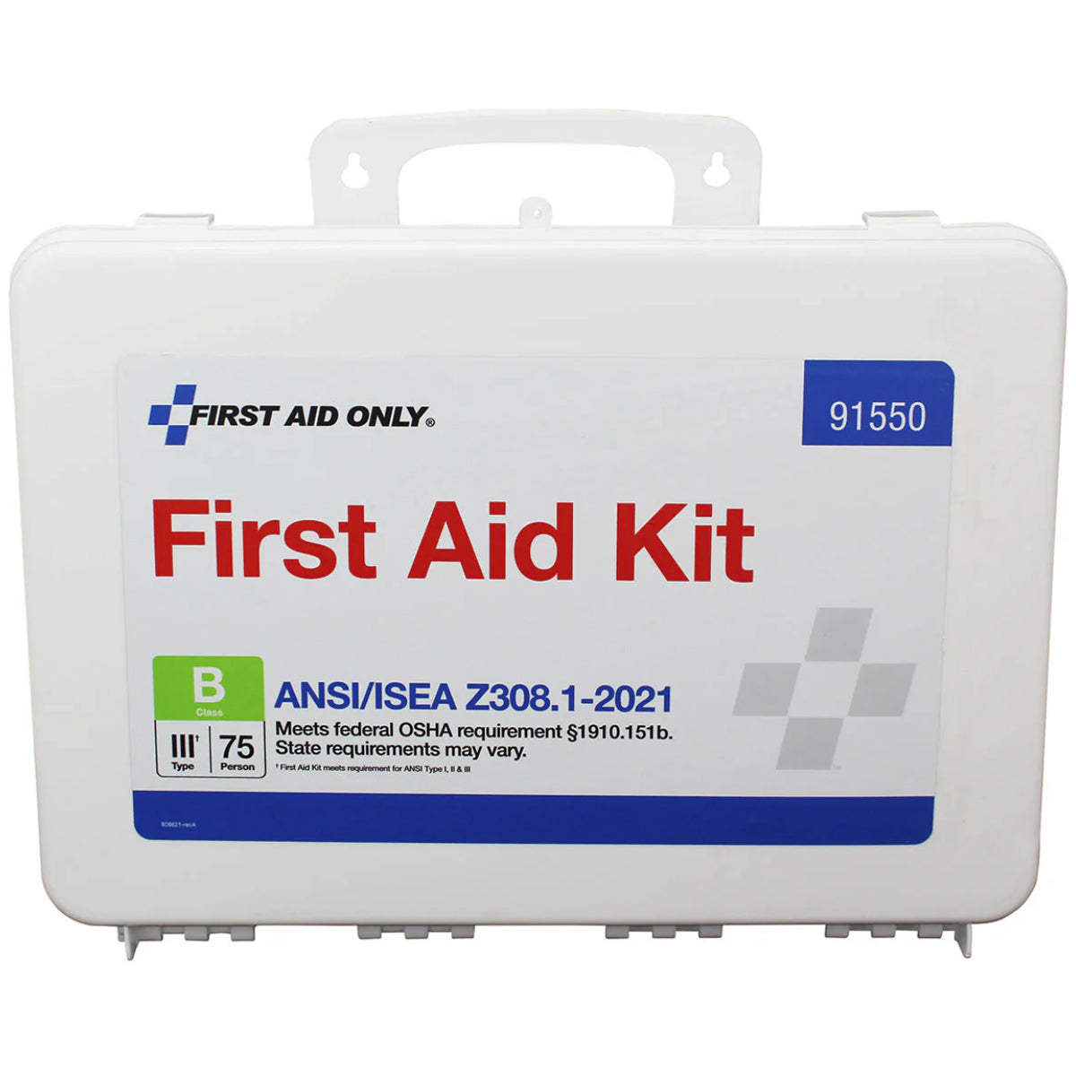 50 Person Transportation Unitized Plastic First Aid Kit, ANSI B, ANSI 2021 Compliant