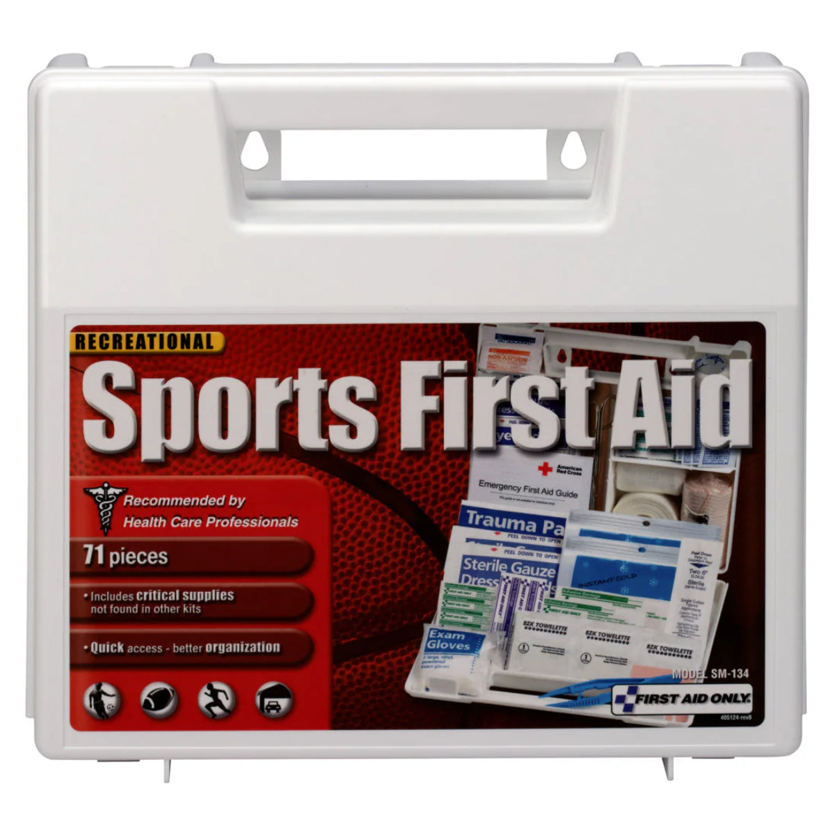 10 Person Sports First Aid Kit in Plastic Case