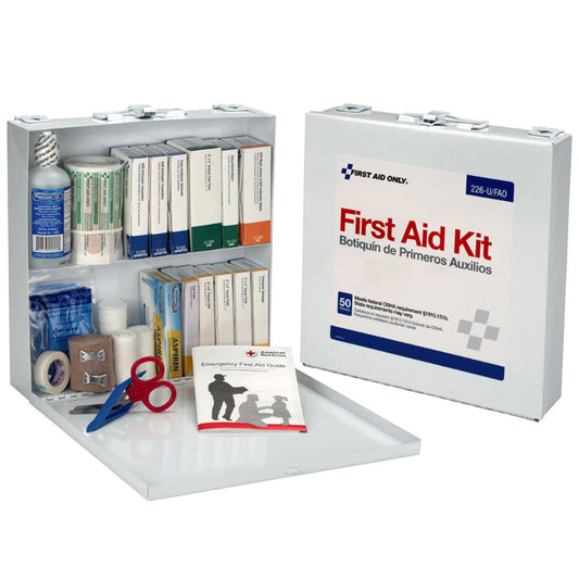 50 Person First Aid Kit, Metal Case
