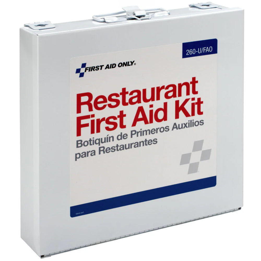 75 Person Restaurant First Aid Kit, Metal Case