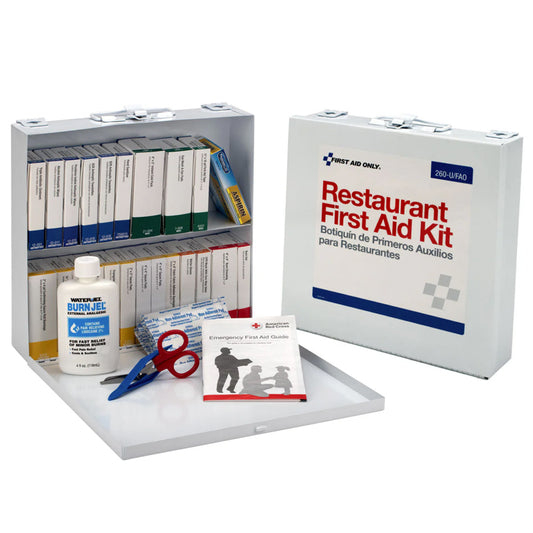 75 Person Restaurant First Aid Kit, Metal Case