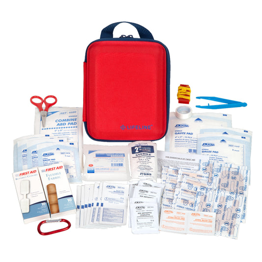85 Piece - Large Hard-Shell Foam First Aid Kit - Case of 6