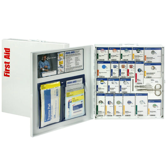50 Person Large Metal SmartCompliance First Aid Cabinet with Medication