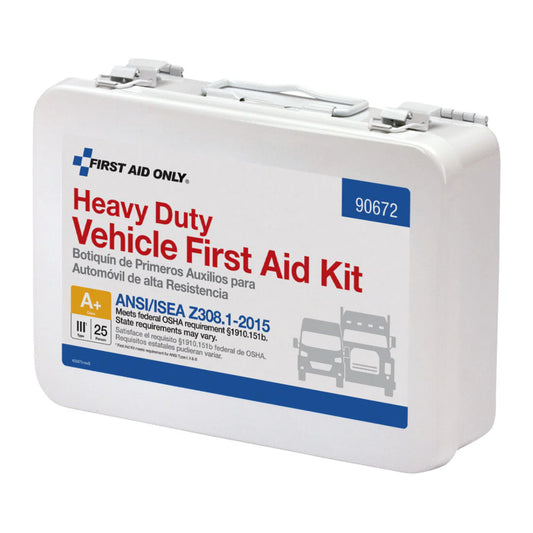 25 Person Vehicle ANSI A First Aid Kit - ANSI 2015 Compliant - Metal Case