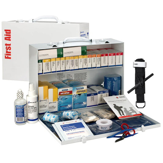 75 Person ANSI B 2 Shelf First Aid Cabinet, ANSI 2021 Compliant