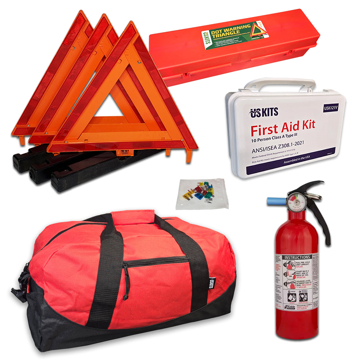 Safety Script Kit DOT & OSHA ANSI Vehicle Safety Kit | 4 Safety Kits