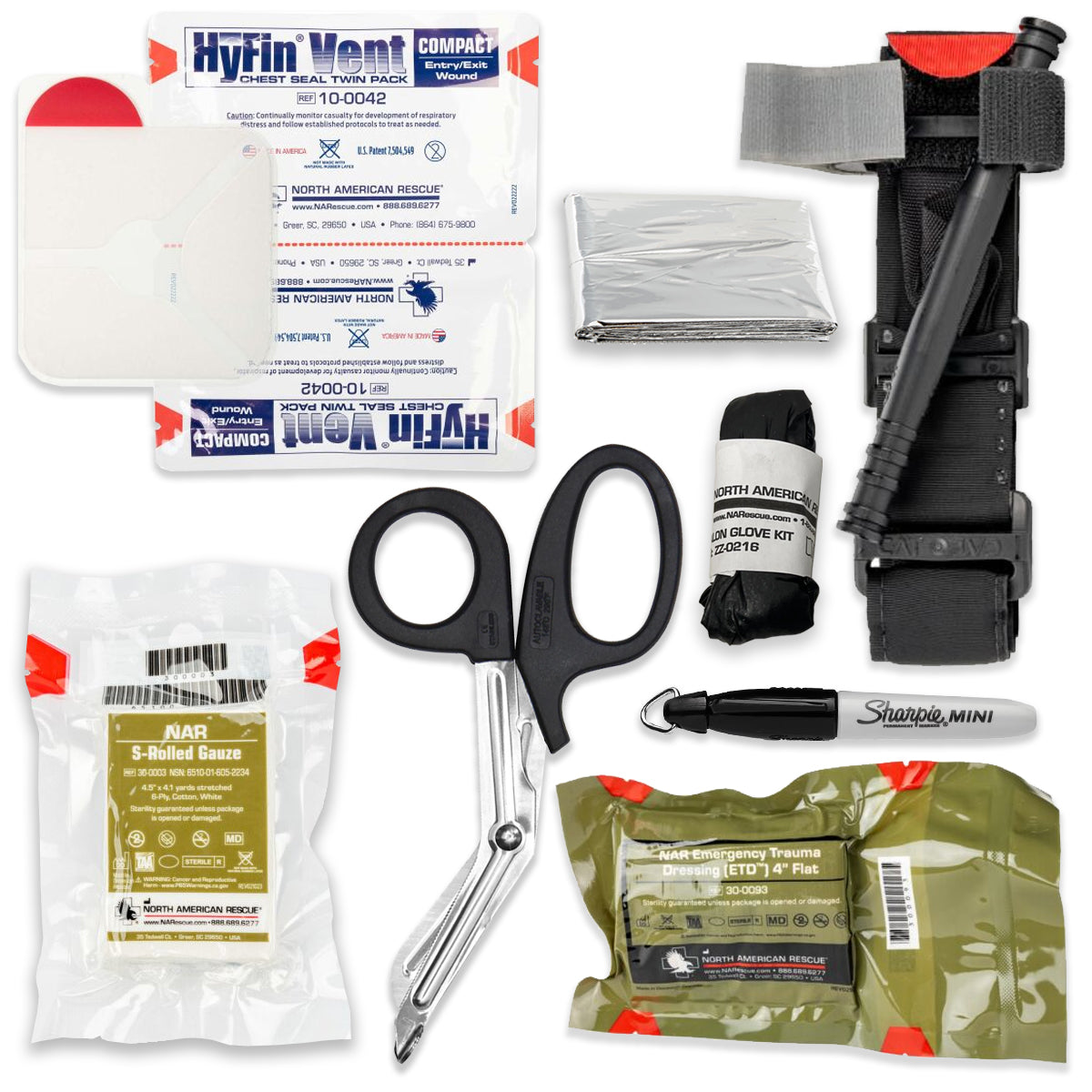 USKITS Guardian Core IFAK - Essential Tactical Medicine Trauma Kit with CAT Tourniquet