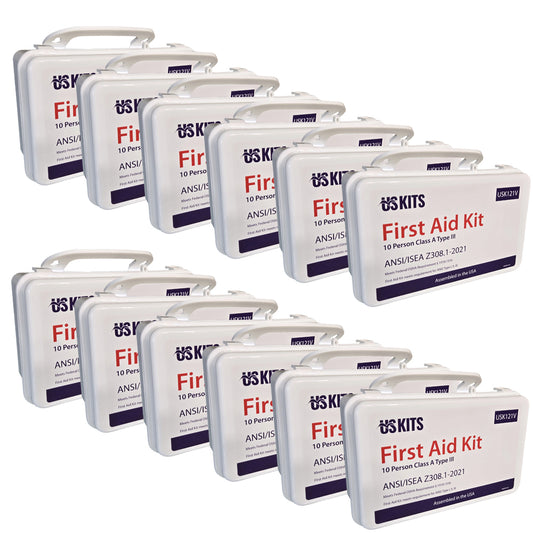 10 Person ANSI First Aid Kit - Class A Type III - Bulk Case of 12
