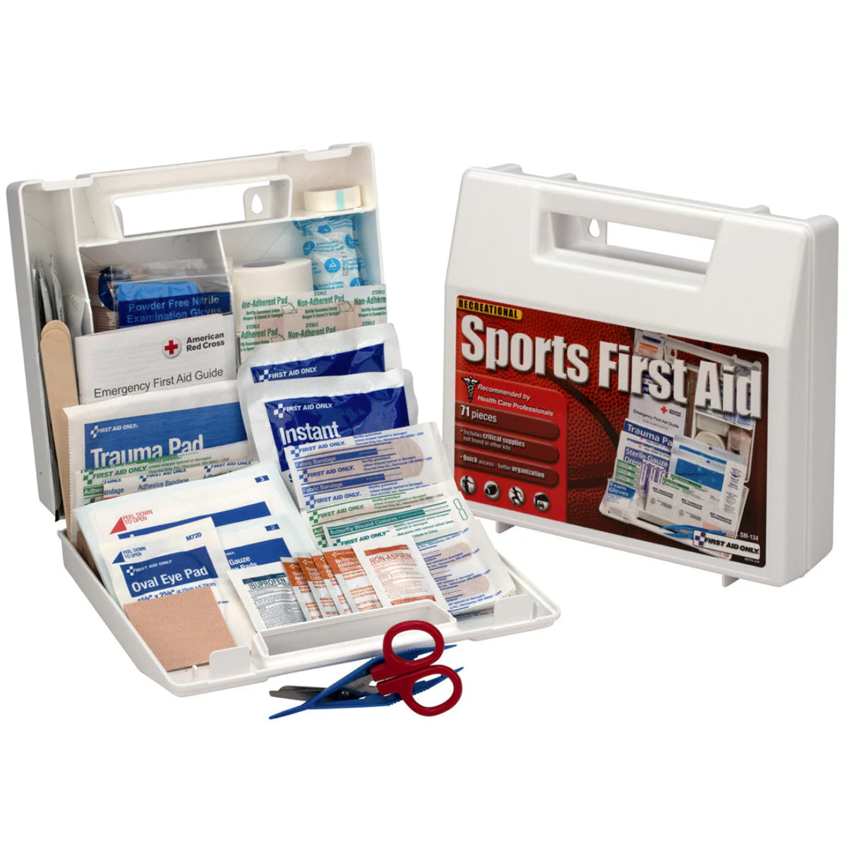 10 Person Sports First Aid Kit in Plastic Case – 4 Safety Kits